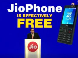 Jio phone with 4G for an effective price of ₹ 0