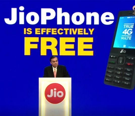 Jio phone with 4G for an effective price of ₹ 0
